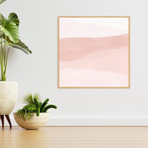 Quadro - Rachel Moya - Aquarela Tons De Rosa Quadrado