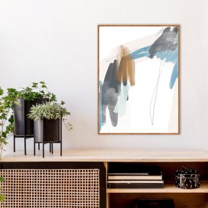 Quadro - Rachel Moya - Blue And Brown Strokes N 01