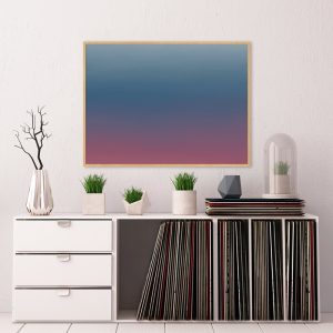 Quadro - Rachel Moya - Degradê Azul e Amora Horizontal