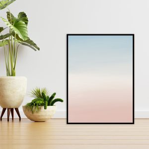 Quadro - Rachel Moya - Degradê Azul e Rosa Díptico N 01