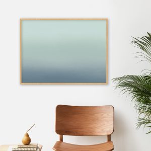 Quadro - Rachel Moya - Degradê Azul e Verde Claro Horizontal