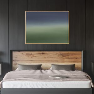 Quadro - Rachel Moya - Degradê Azul Escuro e Verde Horizontal