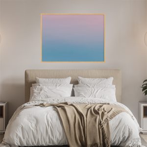Quadro - Rachel Moya - Degradê Azul Lilás e Rosa Horizontal