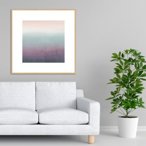 Quadro - Rachel Moya - Degradê Colorido Borda Branca Quadrado