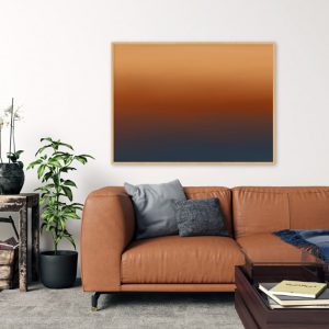 Quadro - Rachel Moya - Degradê Laranja e Azul