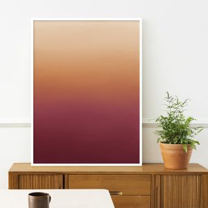 Quadro - Rachel Moya - Degradê Laranja e Bordô Díptico N 01