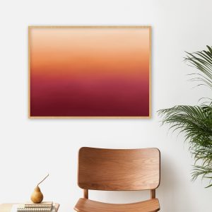 Quadro - Rachel Moya - Degradê Laranja e Bordô Horizontal