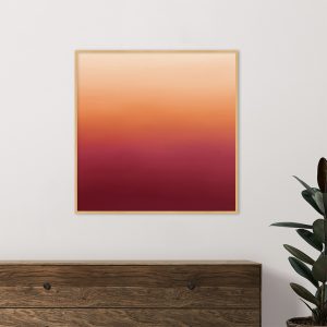 Quadro - Rachel Moya - Degradê Laranja e Bordô Quadrado