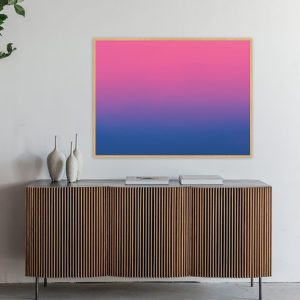 Quadro - Rachel Moya - Degradê Rosa e Azul Horizontal