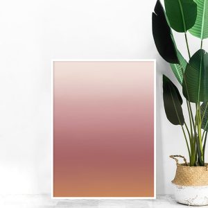 Quadro - Rachel Moya - Degradê Rosa e Laranja Suave Díptico N 01