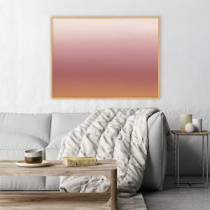 Quadro - Rachel Moya - Degradê Rosa e Laranja Horizontal