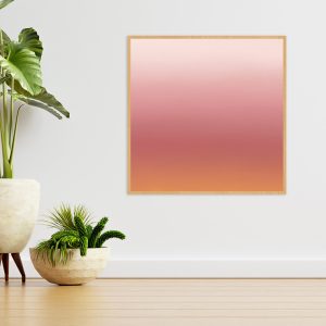 Quadro - Rachel Moya - Degradê Rosa e Laranja Suave Quadrado