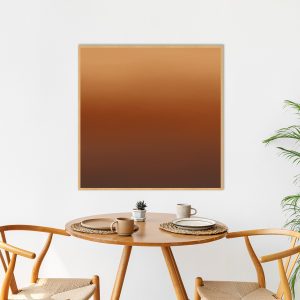 Quadro - Rachel Moya - Degradê Tons de Laranja e Marrom Quadrado