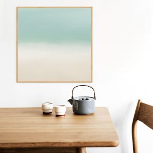 Quadro - Rachel Moya - Mar Degradê Turquesa Claro Quadrado