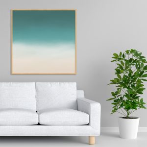 Quadro - Rachel Moya - Mar Degradê Turquesa Quadrado