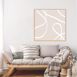 Quadro - Rachel Moya - Modern Lines Rose Quadrado