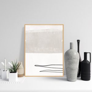 Quadro - Rachel Moya - Modern Minimal 02 Neutral