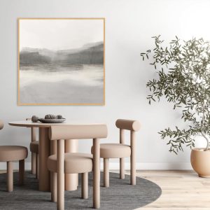 Quadro - Rachel Moya - Neutral Gray Minimal Quadrado