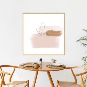 Quadro - Rachel Moya - Rosa Minimalista N 02 Quadrado