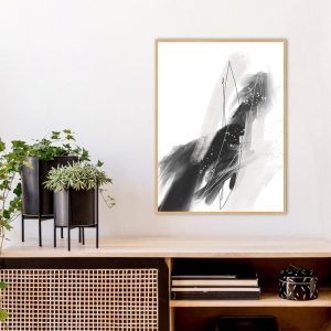 Quadro - Rachel Moya - Soft Minimal Black Strokes 02
