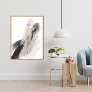 Quadro - Rachel Moya - Soft Minimal Gray Strokes 02