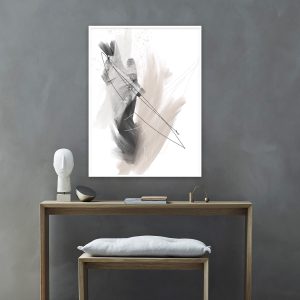 Quadro - Rachel Moya - Soft Minimal Gray Strokes 03