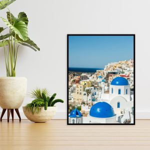Quadro - Michel Fraitag - Blue Domed Church Santorini 1