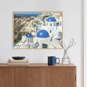 Quadro - Michel Fraitag - Blue Domed Church Santorini 2