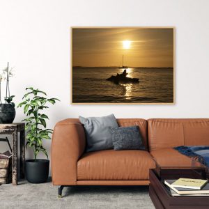 Quadro - Michel Fraitag - Pôr do Sol no Guaíba 2