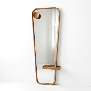 Espelho Trapezoidal Com Console e Cabideiro